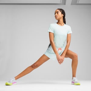 Pantalones cortos 2 en 1 de 4" para mujer RUN ULTRAWEAVE, Peaceful Blue, extralarge